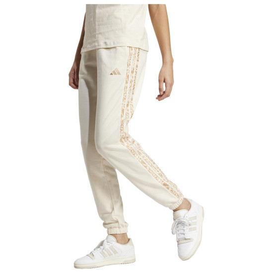 Adidas Γυναικείο παντελόνι φόρμας Essentials Seasonals Animal 3-Stripes French Terry Pants